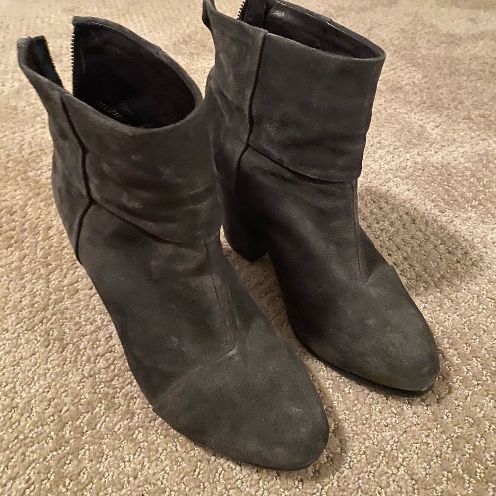 Rag and Bone black suede Newbury booties